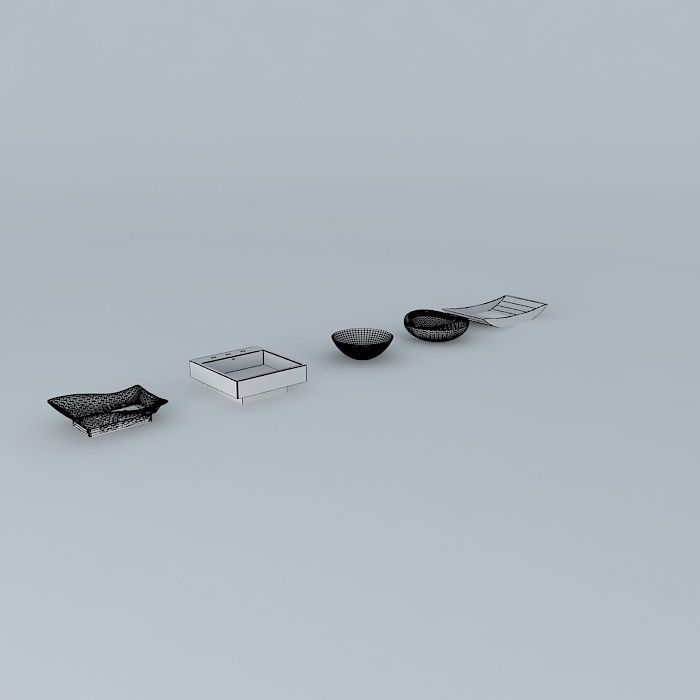 vats set of bowls Free 3D model_3