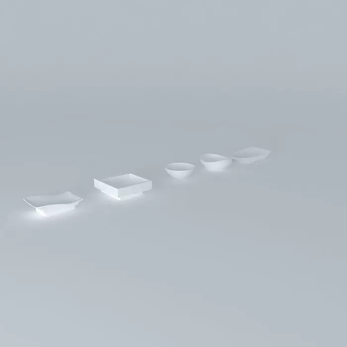 vats set of bowls Free 3D model_0