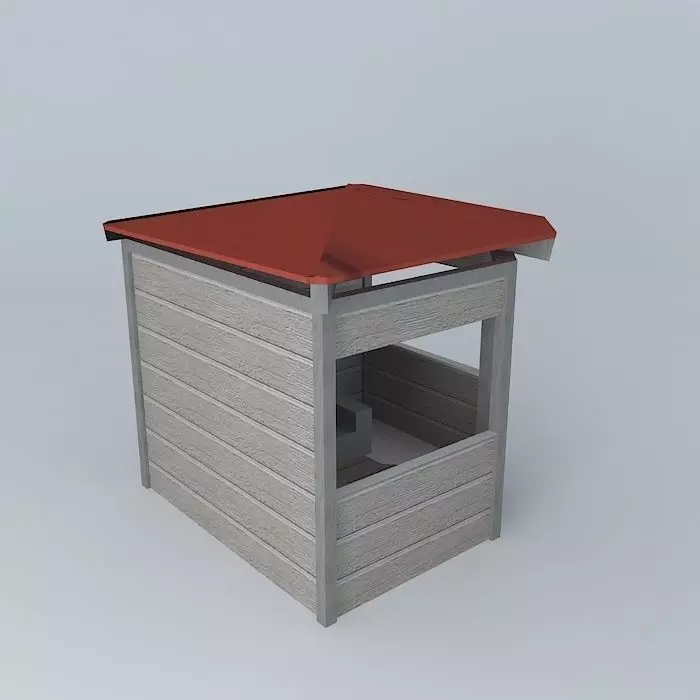 arbor wooden playhouse with roof Free 3D model