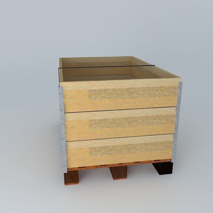 palletkrat wooden pallet Free 3D model_2