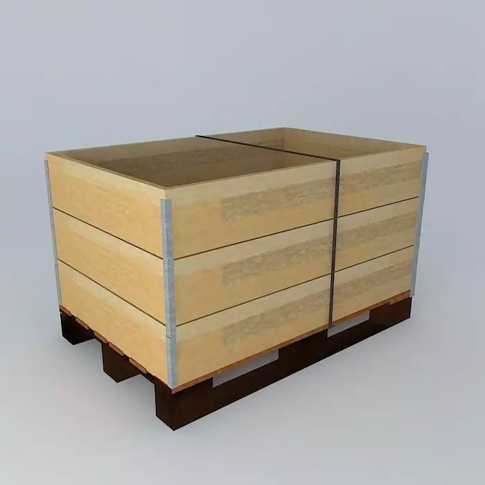 palletkrat wooden pallet Free 3D model_0