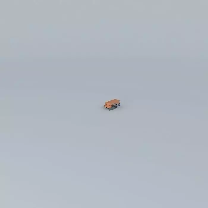 Exterior orange truck in sky Free 3D model_0