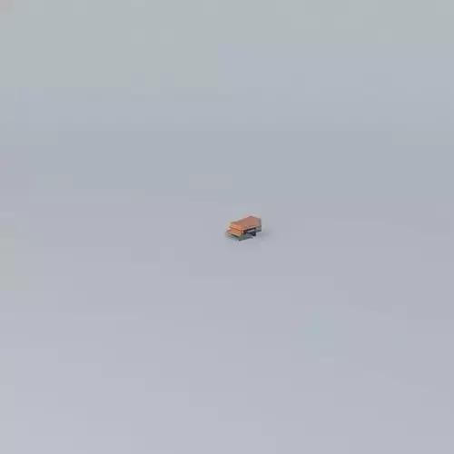 Exterior orange truck in sky