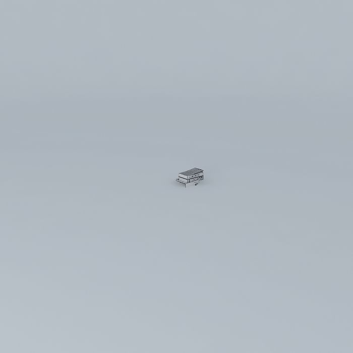 Exterior orange truck in sky Free 3D model_3