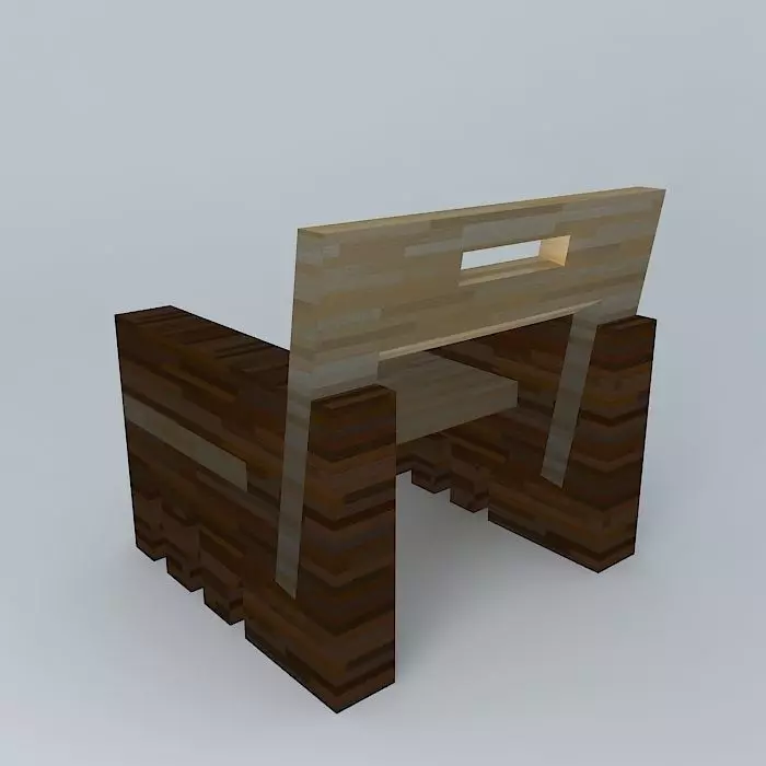 Chair made out of wood Free 3D model
