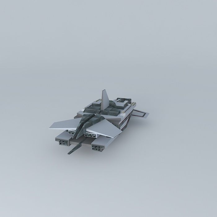 Spaceship fighter jet Free 3D model_1