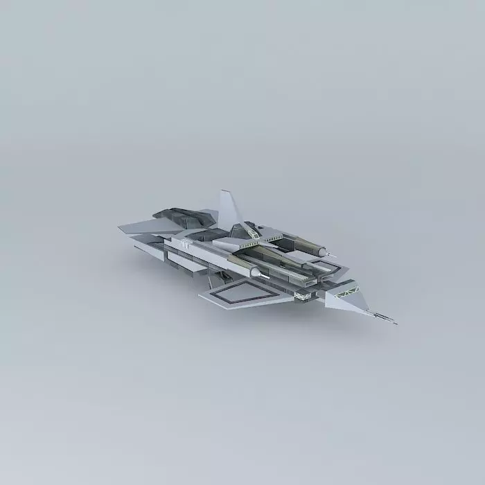 Spaceship fighter jet Free 3D model_0