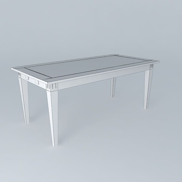 dining table dining table Free 3D model_3