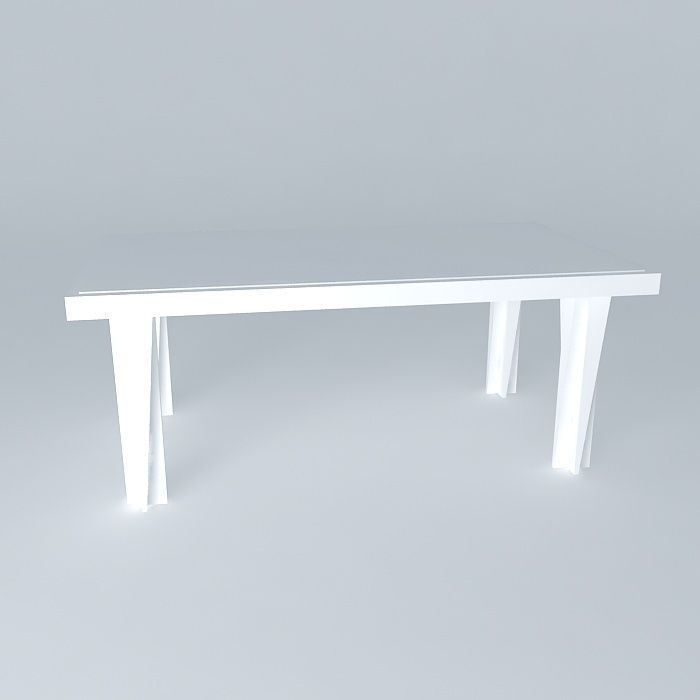 Dining Table Free 3D model_2
