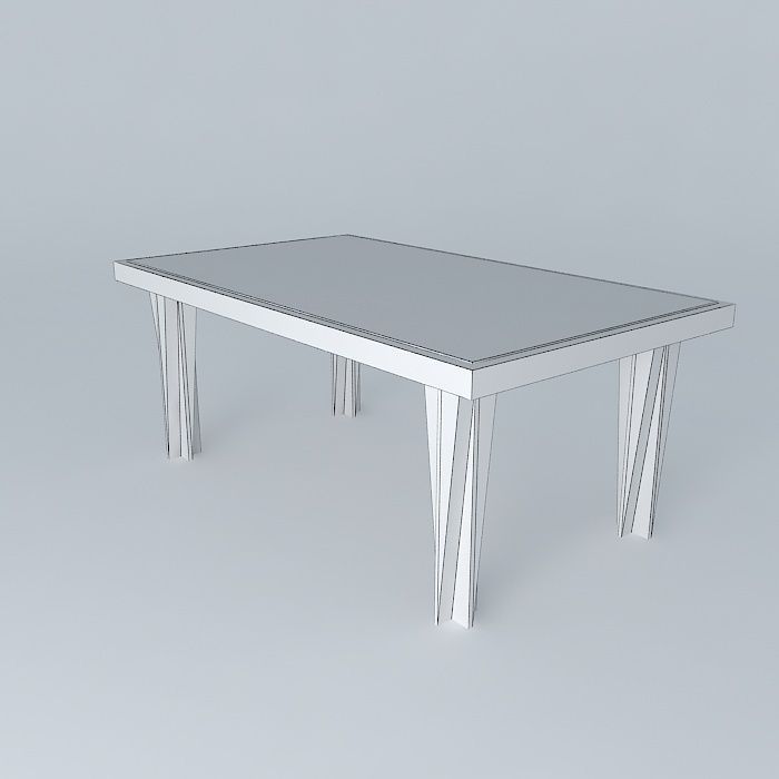 Dining Table Free 3D model_3