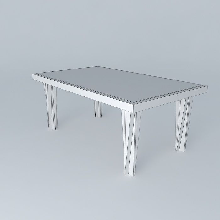 Dining Table Free 3D model_4