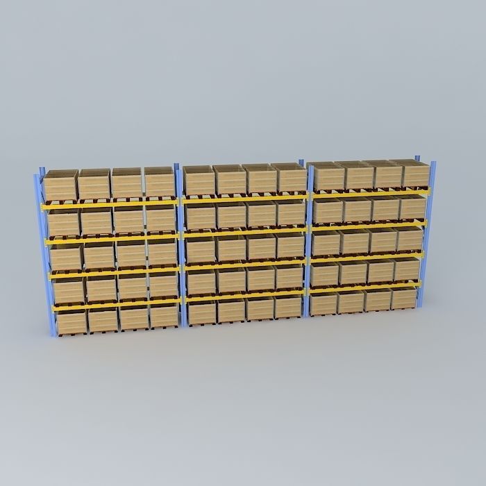 racking three parts Free 3D model_2