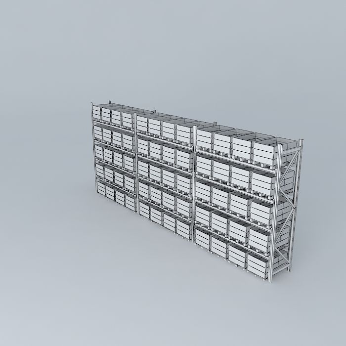 racking three parts Free 3D model_3
