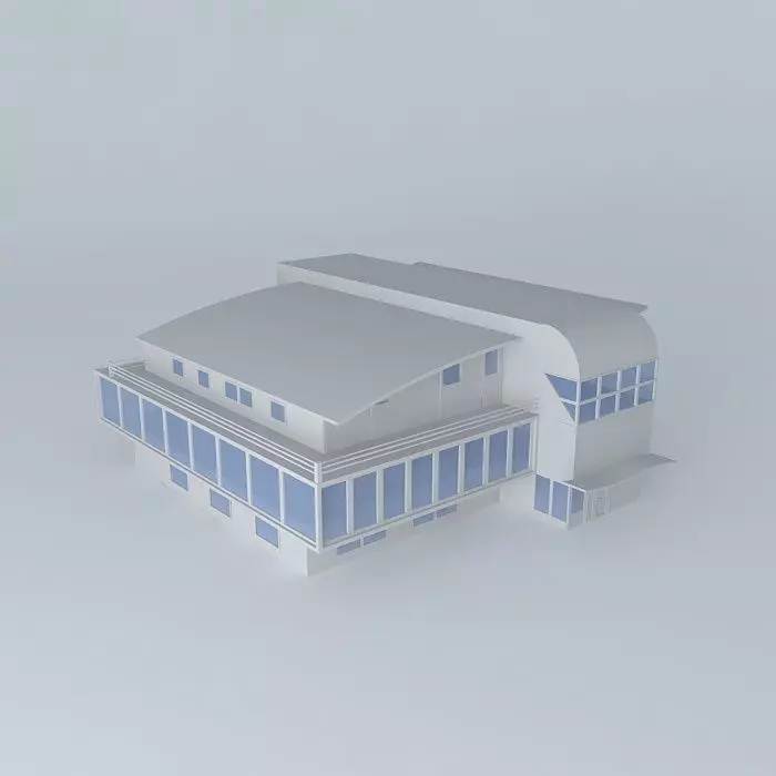 Exterior building Free 3D model_0