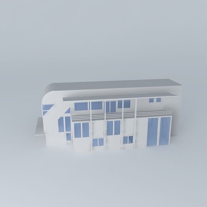 Exterior building Free 3D model_2