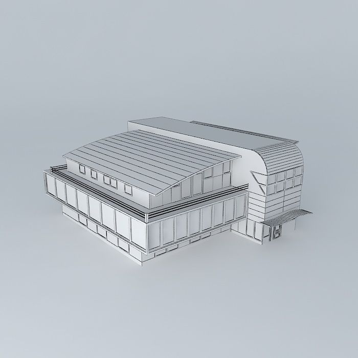 Exterior building Free 3D model_3