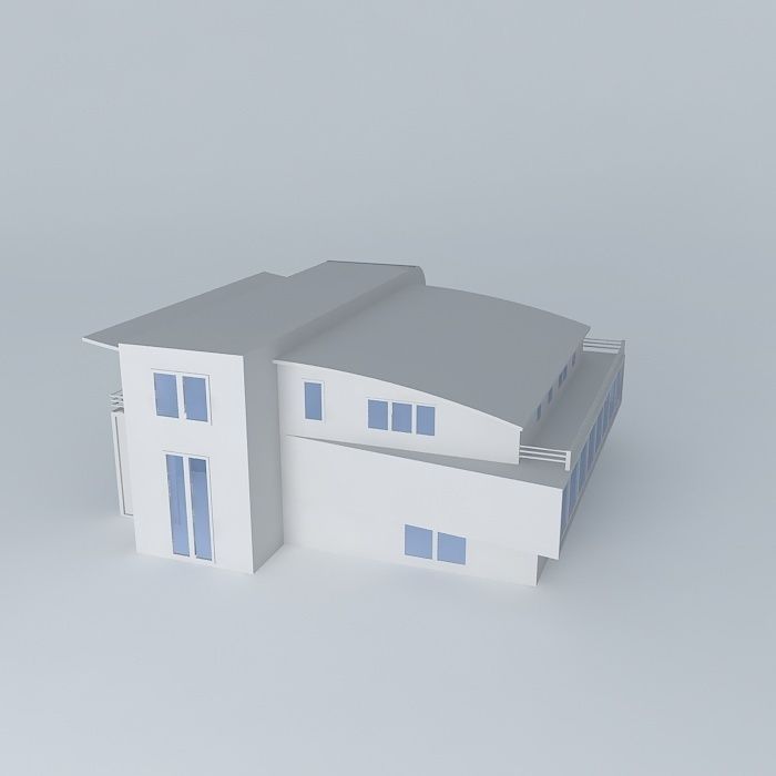 Exterior building Free 3D model_1
