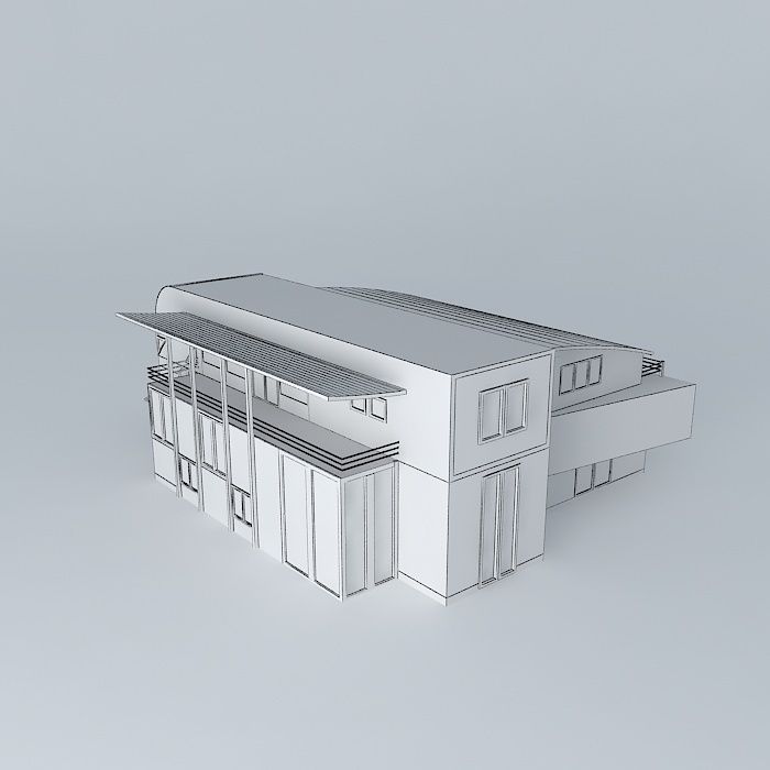 Exterior building Free 3D model_4