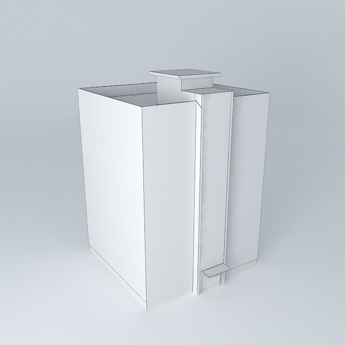 Residential Building Socialistic Style Low-poly 3D model_4