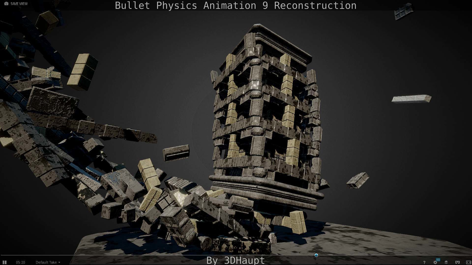 Bullet Physics Animation Reconstruction Free low-poly 3D model_99