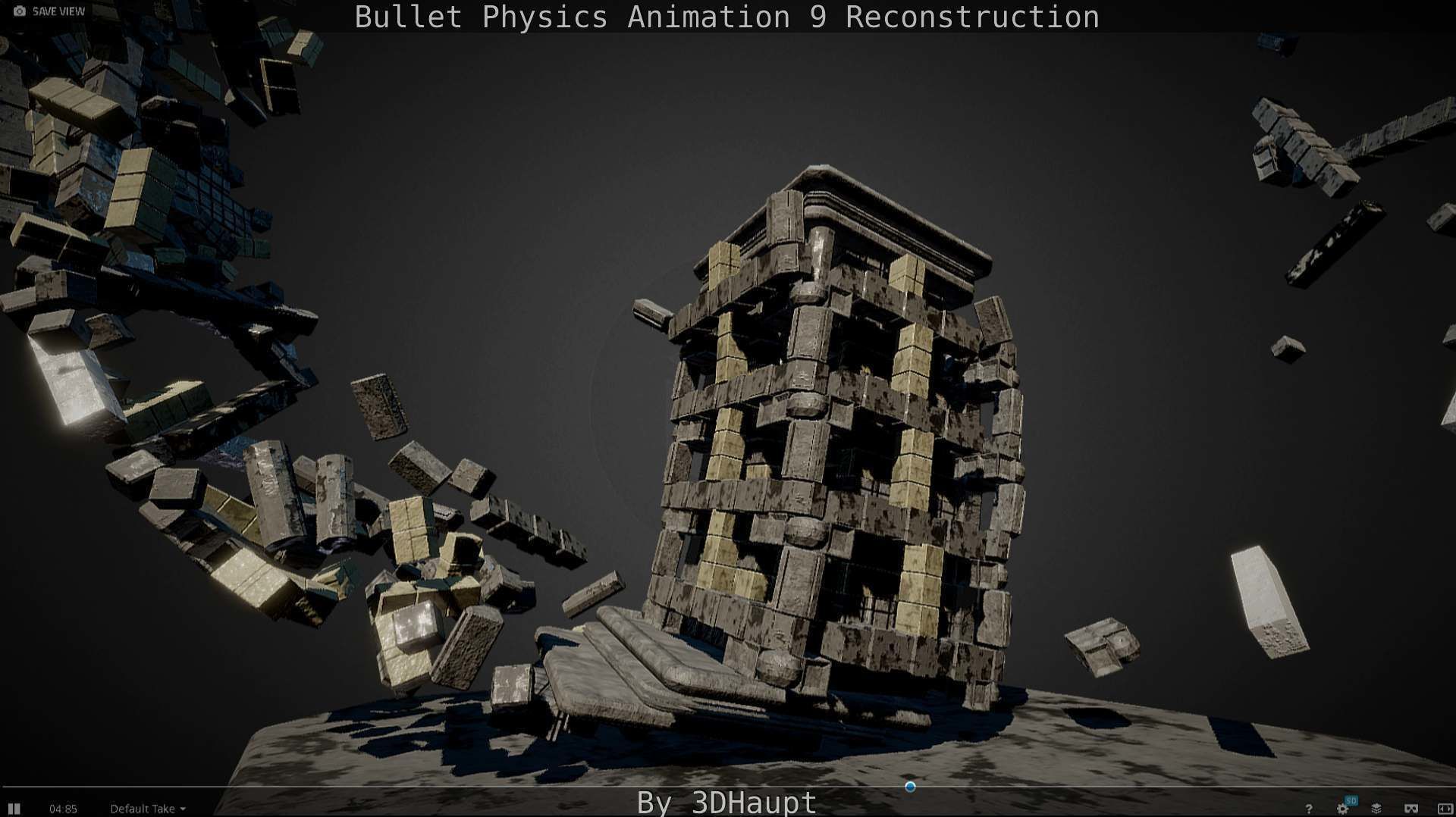 Bullet Physics Animation Reconstruction Free low-poly 3D model_92