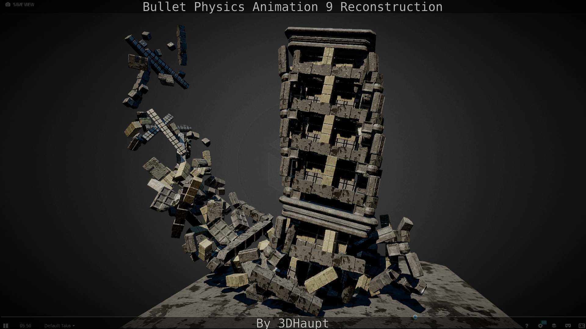 Bullet Physics Animation Reconstruction Free low-poly 3D model_105