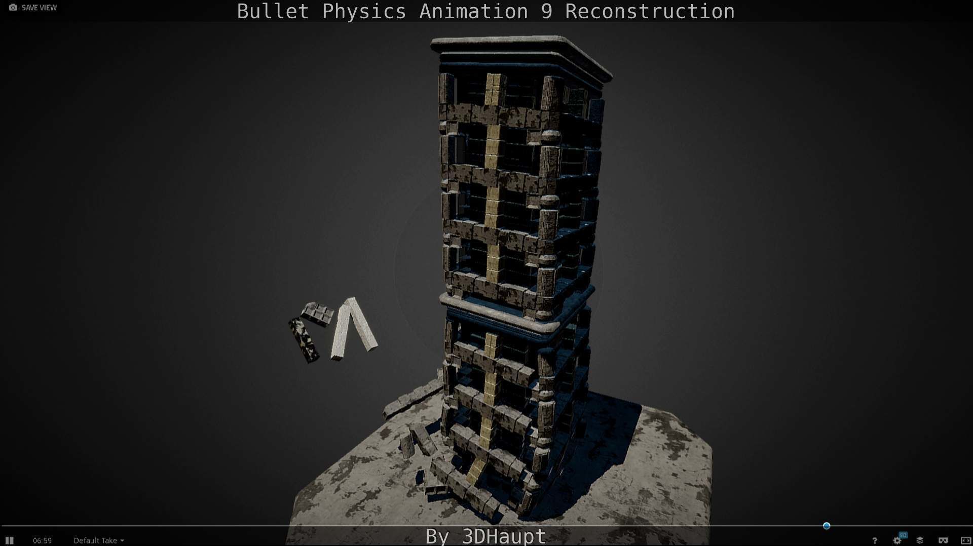 Bullet Physics Animation Reconstruction Free low-poly 3D model_127