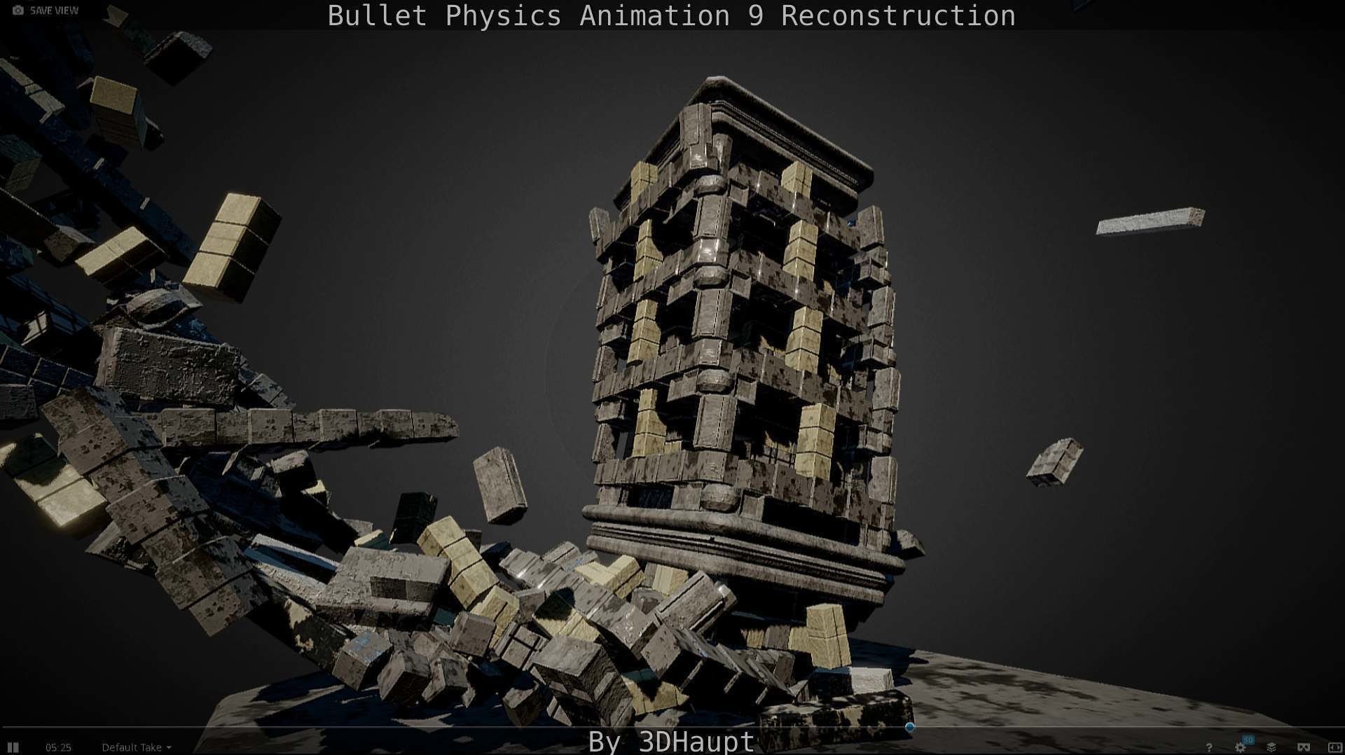 Bullet Physics Animation Reconstruction Free low-poly 3D model_100