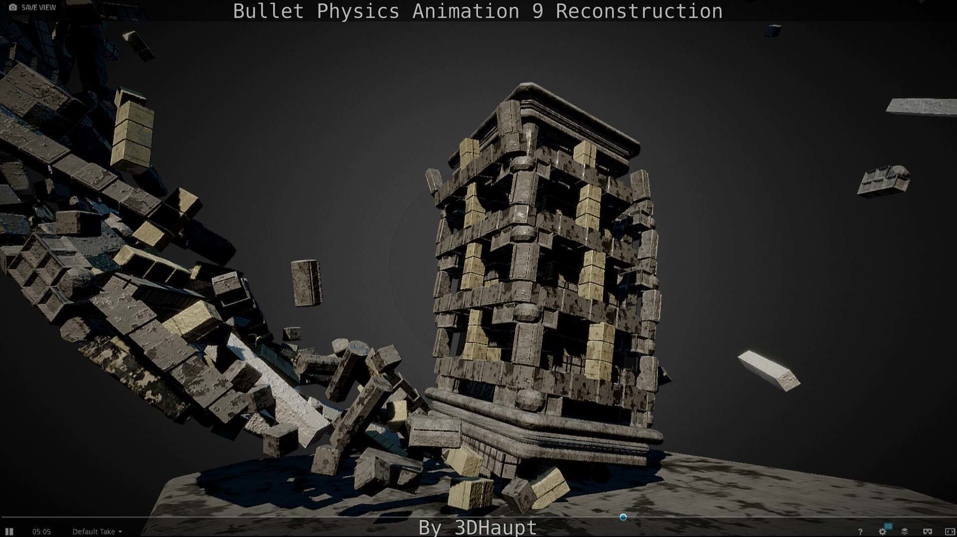 Bullet Physics Animation Reconstruction Free low-poly 3D model_96