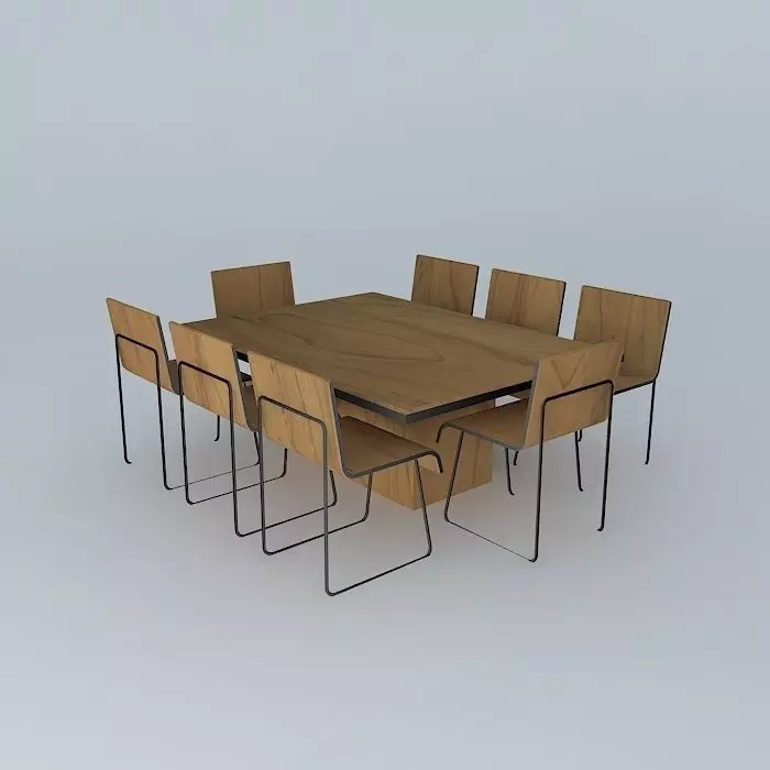 Dinner Table Tikaio Free 3D model_0