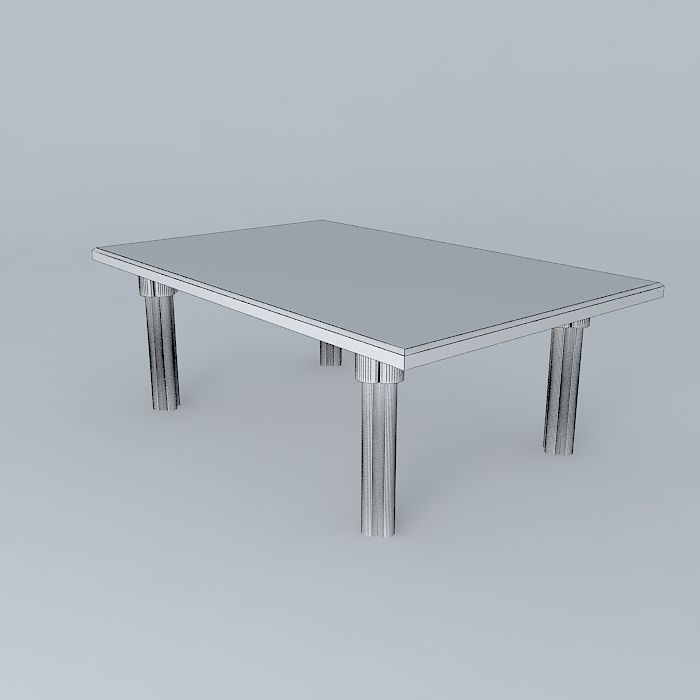 Dining Table Free 3D model_4