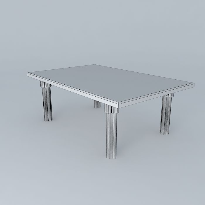 Dining Table Free 3D model_3
