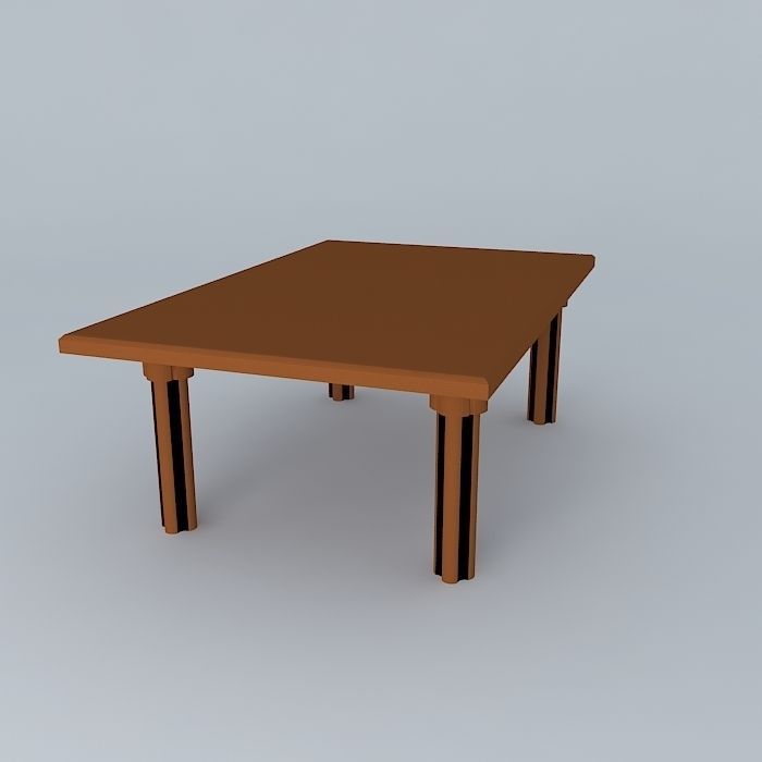 Dining Table Free 3D model_1