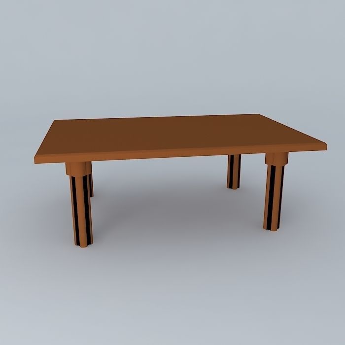 Dining Table Free 3D model_2