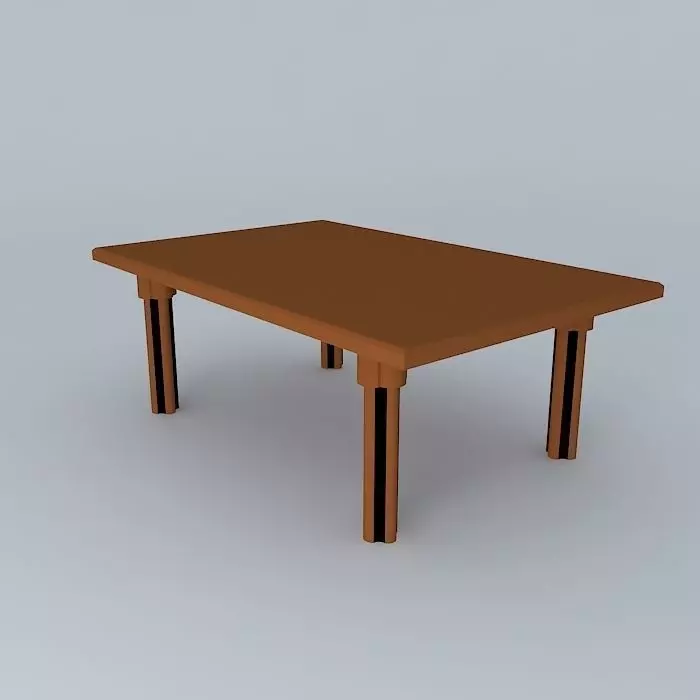 Dining Table Free 3D model_0