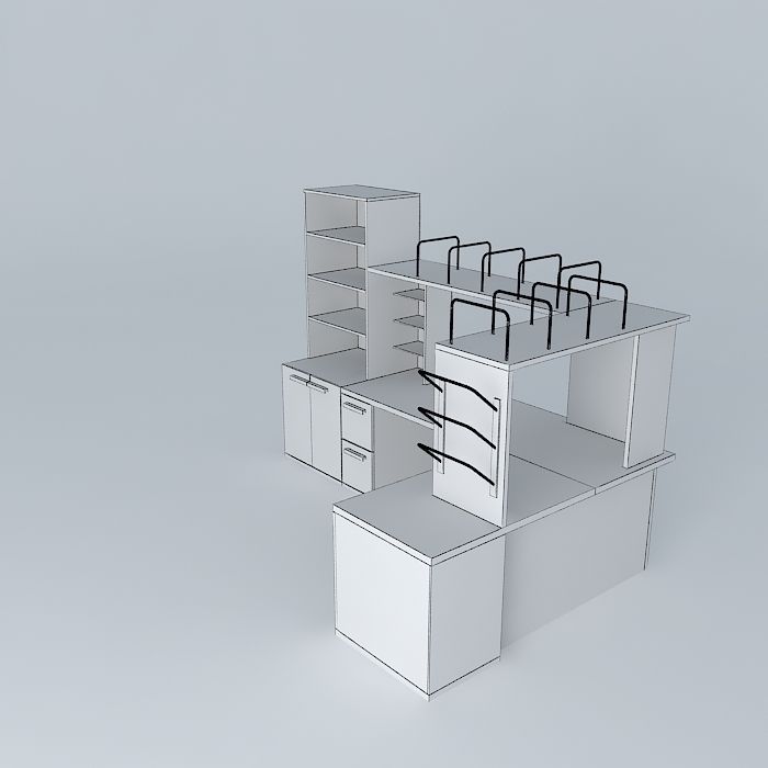 Pc Table Zorad Free 3D model_4