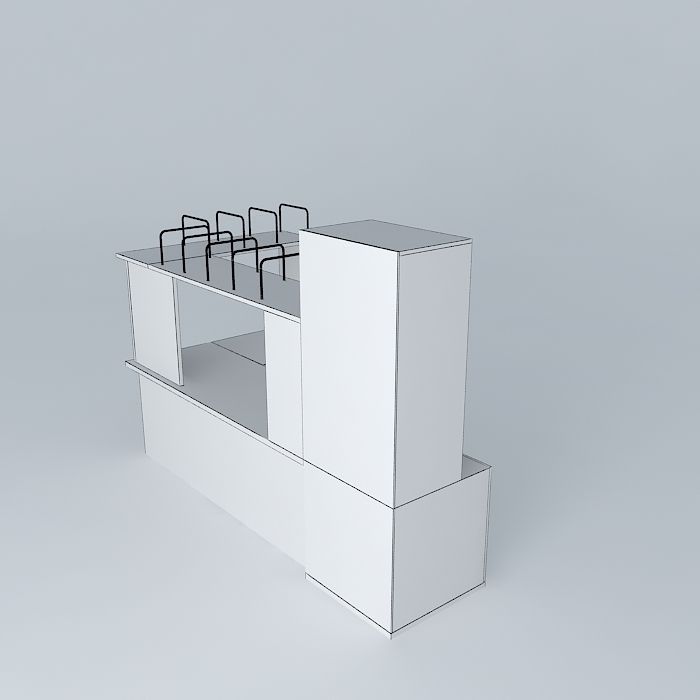 Pc Table Zorad Free 3D model_3