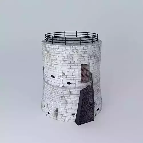 Porec Tower Low-poly 3D model