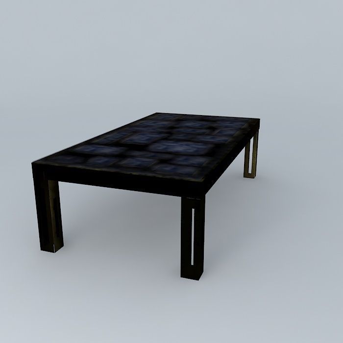 Dining table Free 3D model_1