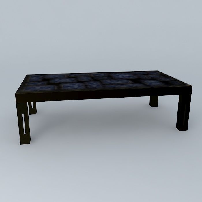 Dining table Free 3D model_2
