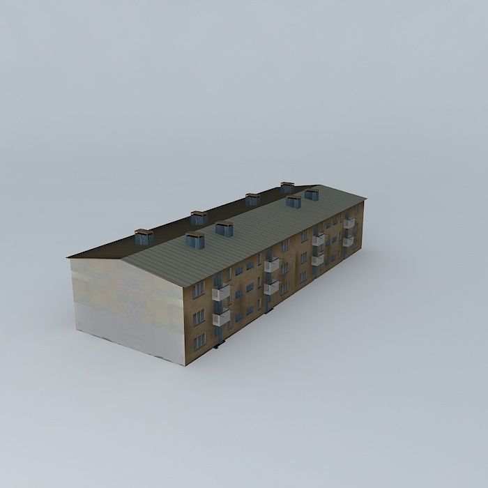 Caprag older residential building Free 3D model_1