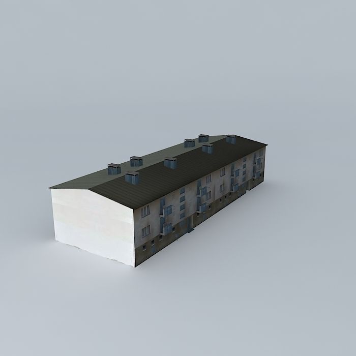 Caprag older residential building Free 3D model_1