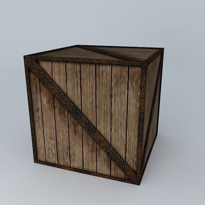 Wood Crate 3D model_1