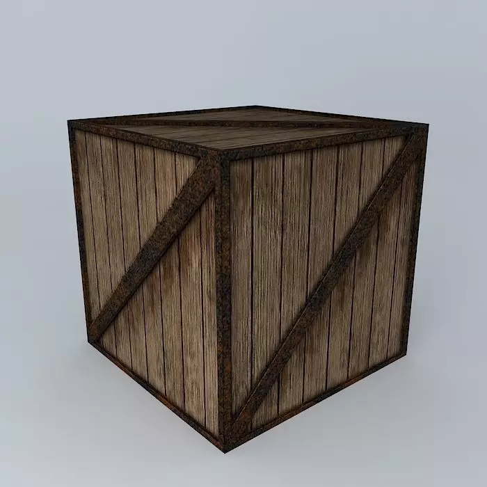 Wood Crate 3D model_0