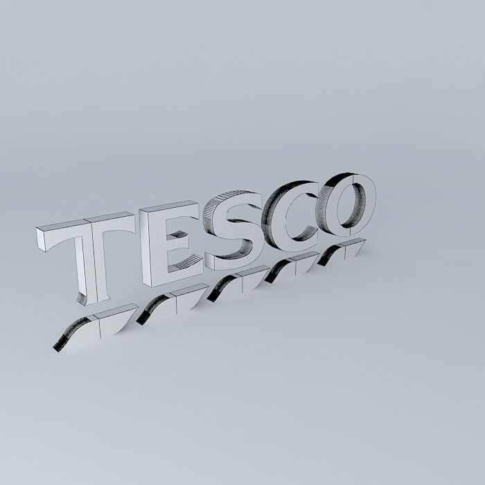 Tesco Logo 3D model_3