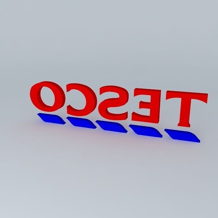 Tesco Logo 3D model_1