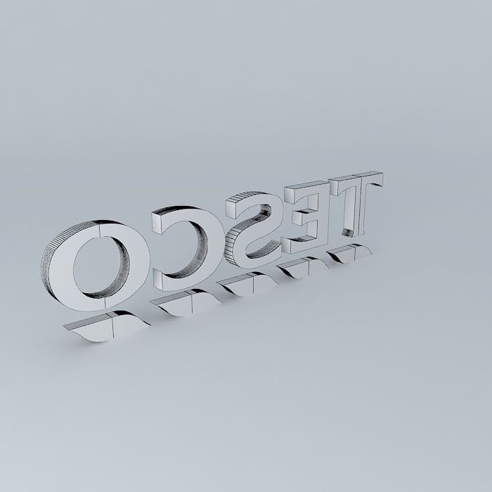 Tesco Logo 3D model_4