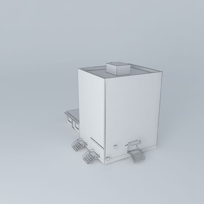 Tall residential building Sisak Low-poly 3D model_3