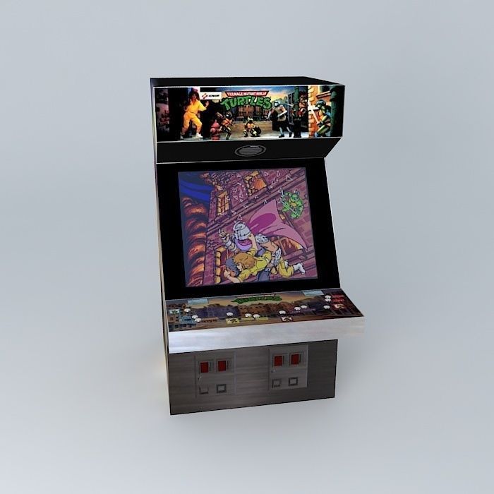 TMNT Arcade Machine 3D model_2