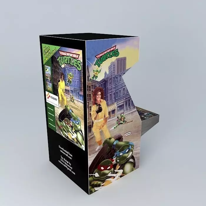 TMNT Arcade Machine 3D model_0